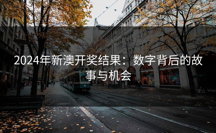 2024年新澳开奖结果：数字背后的故事与机会