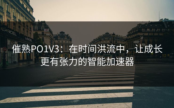 催熟PO1V3：在时间洪流中，让成长更有张力的智能加速器